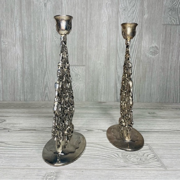 Vintage Christmas Tree Candle holders Christmas Home Decor Christmas Centerpiece - Picture 6 of 12